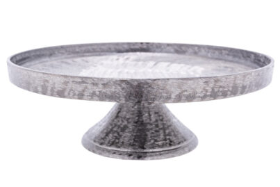 Plateau Op Voet Brushed &nbsp;<br />38,5 x 38,5 x 16 cm · zwart