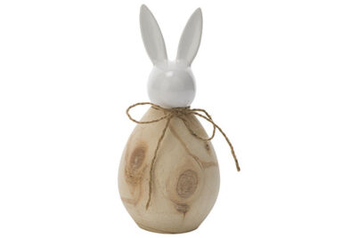 Beeldje Konijn Wood Look&nbsp;<br />9,2 x 9,2 x 20 cm · dolomiet