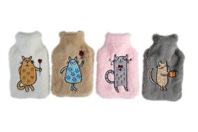 Warmwaterkruik Kat 2L &nbsp;<br />36 x 20 cm · assorti kleur