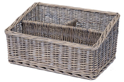 Opbergmand Riet &nbsp;<br />37 x 25 x 18 cm · 3-vaks