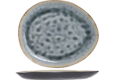 Laguna Blue-Grey Dinerbord &nbsp;<br />27 x 23 cm