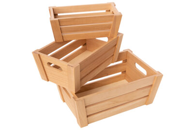 Opbergboxen Set Hout 3-Delig &nbsp;<br />3 verschillende maten