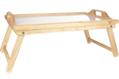 Inklapbare Bedtafel &nbsp;<br />61 x 33 x 23,5 cm · rubberhout