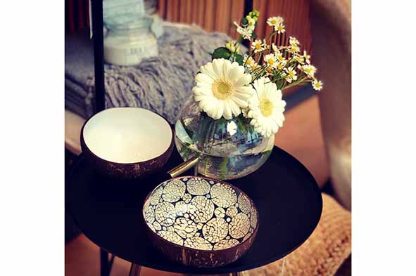Cocos Bowl Ø 14 cm <br />black / eggshell - Afbeelding 2