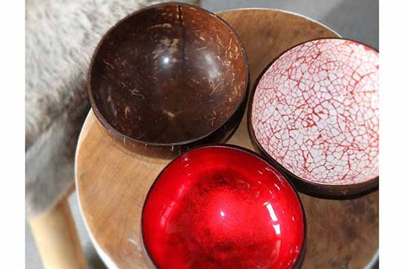 Cocos Bowl Ø 14 cm <br />red / eggshell - Afbeelding 2