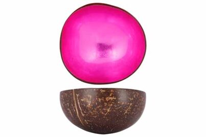 Cocos Bowl &Oslash; 14 cm&nbsp;<br />metallic pink leaf