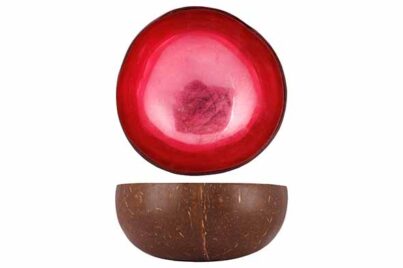 Cocos Bowl &Oslash; 14 cm&nbsp;<br />metallic dark pink leaf
