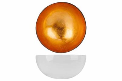 Cocos Bowl &Oslash; 14 cm&nbsp;<br />gold metallic leaf / wit