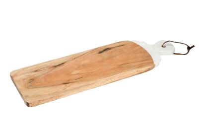 Borrelplank Marmera&nbsp;<br />49 x 16 cm · hout-wit marmer