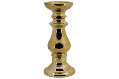 Kandelaar Goud&nbsp;<br />&Oslash; 12 x 27 cm · keramiek