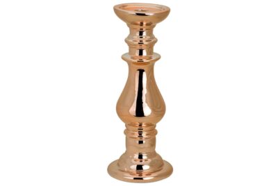 Kandelaar Koper&nbsp;<br />&Oslash; 12,8 x 33,5 cm · keramiek