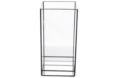 Windlicht Mirror Donkergrijs&nbsp;<br />15 x 15 x 30,5 cm · metaal-glas