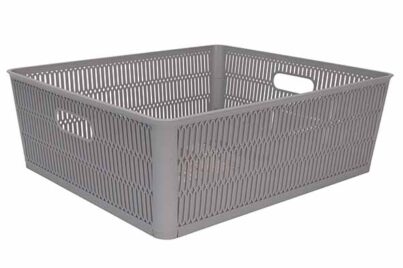 Hozon Opbergmand Grijs 12L&nbsp;<br />38,1 x 33 x 12,7 cm · stapelbaar