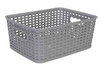 Hozon Opbergmand Grijs 4,5L&nbsp;<br />24,5 x 18,5 x 10 cm
