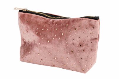 Toilettas Strass Oud Roze&nbsp;<br />19 x 5 x 13 cm