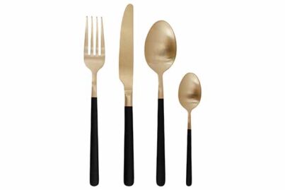 Olivia Bestekset 16-Delig&nbsp;<br />champagne-black