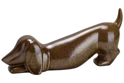 Hond Geglazuurd Donkerbruin&nbsp;<br />41 x 12 x 19 cm · aardewerk