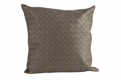 Kussen Leatherlook Taupe&nbsp;<br />40 x 40 x 10 cm