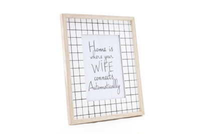 Fotolijst Raster Wit Zwart&nbsp;<br />21,5 x 2 x 26,5 cm · hout