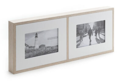 Fotolijst 2 Foto's Wit Kader&nbsp;<br />45 x 4 x 18 cm · hout