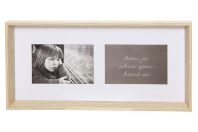 Fotolijst 2 Foto's Wit Kader&nbsp;<br />41,5 x 4,5 x 20 cm · hout