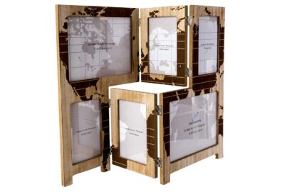 Fotolijst Globe 6 Foto's&nbsp;<br />44 x 1 x 32,5 cm · hout