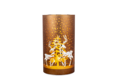 LED Decolamp Forest Koper&nbsp;<br />&Oslash; 10 x 18 cm · glas