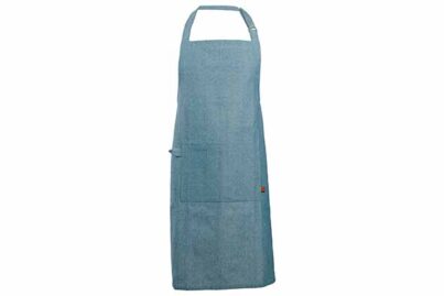 Stoff Keukenschort Petrol Blue&nbsp;<br />met voorvak en lus · katoen