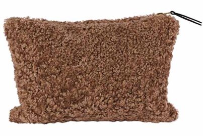 Make-Up Tas Curl Bruin&nbsp;<br />28 x 20 cm · textiel